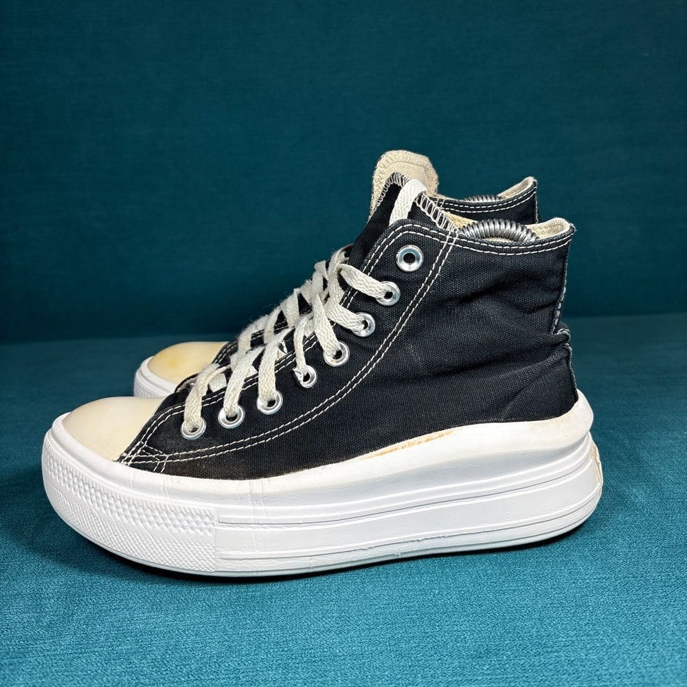 Converse All Star Chunky Platform Shoes Women's 6 US Black/ Beige Lightweight